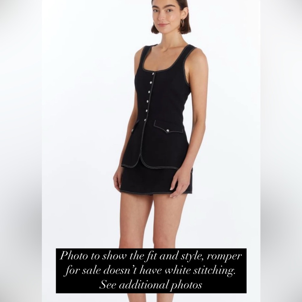 NWT-Amanda Uprichard Kya Black Sleeveless Romper XS SOLD OUT STYLE